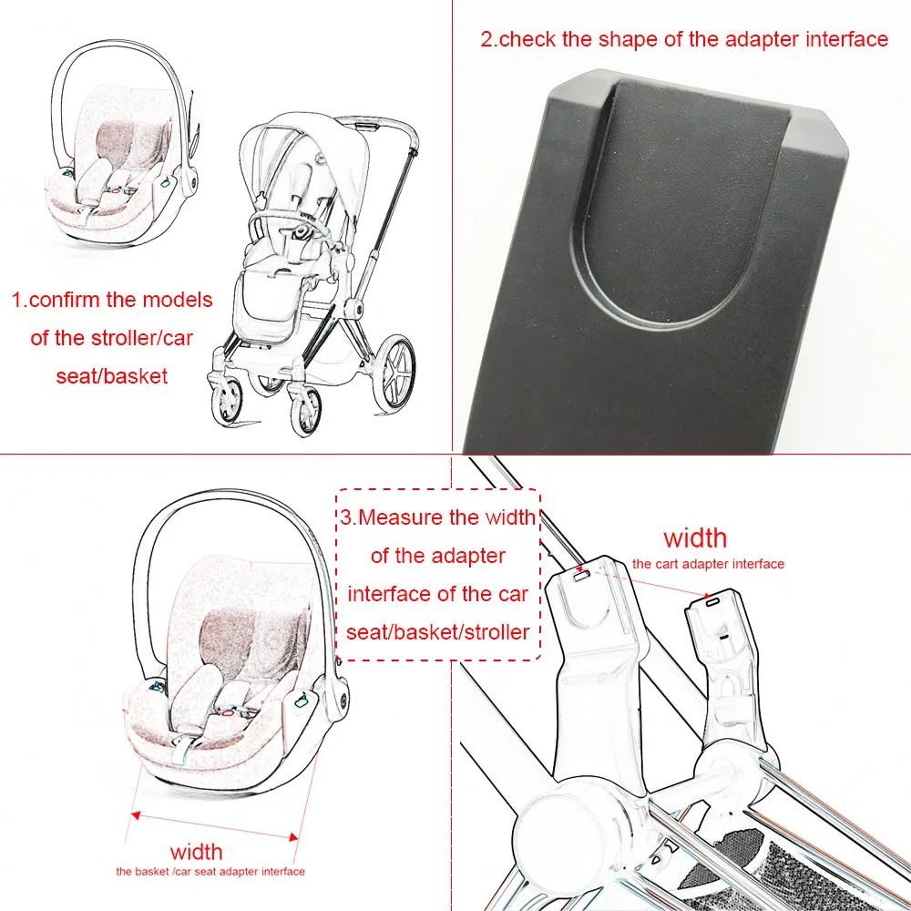 Adaptador para cochecito Priam 2/3/4 y Aton Cloud Q/Z Maxi Cosi Be Safe Joie, convertidor de asiento de coche, accesorios de repuesto para bebé