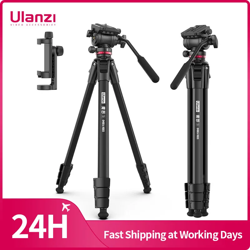 Ulanzi MT-56 OMBRA VIDEO trípode de viaje con cabezal de bola de arrastre fluido Metal al aire libre Smartphone DSLR cámara trípode monopié