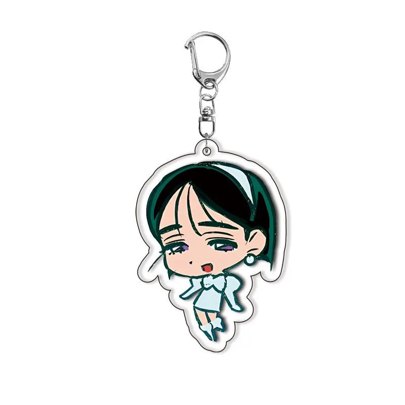 6 unids/set Anime Alien Stage llavero hombre llavero para accesorios lindo bolso colgante llavero acrílico dibujos animados para venta al por mayor