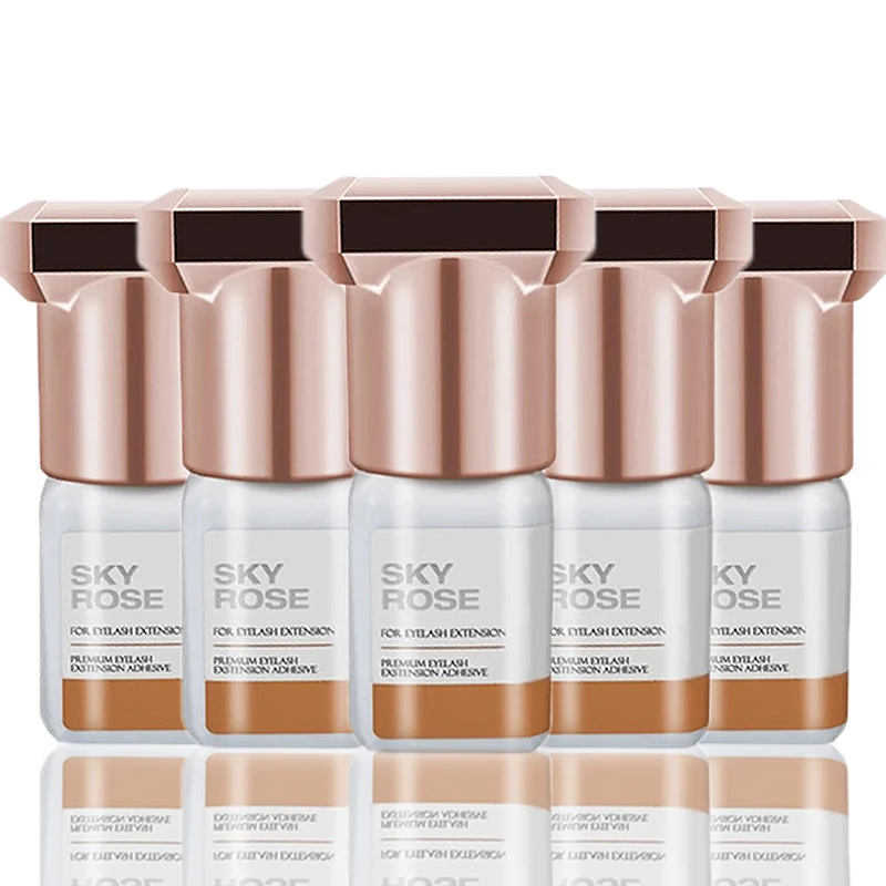 10 botellas de pegamento rosa cielo para extensiones de pestañas 1S de secado rápido pegamento para pestañas postizas Original de Corea herramientas de maquillaje adhesivo al por mayor