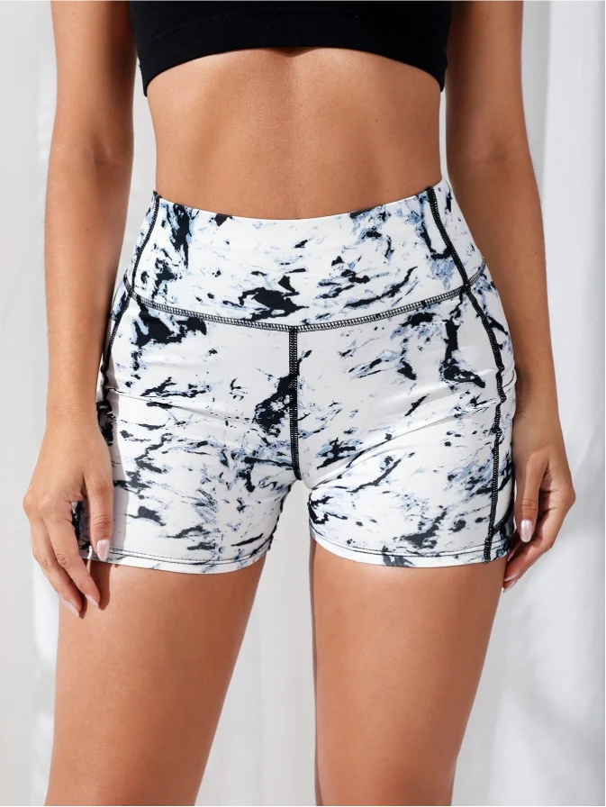 Pantalones cortos de Yoga para Fitness de cintura alta, ropa deportiva para mujer, levantamiento de glúteos, alta elasticidad, absorbe la humedad, transpirable para gimnasio y Yoga
