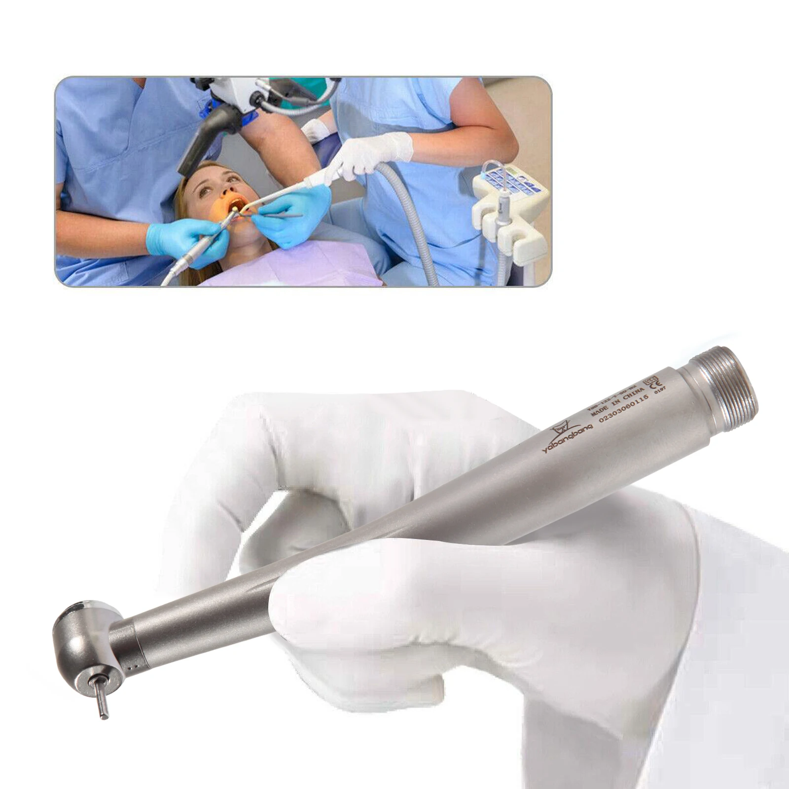 NSK estilo Dental de alta velocidad 2/4 orificios de pulverización única pieza de mano de cabeza grande punta de botón/rotor de cartucho