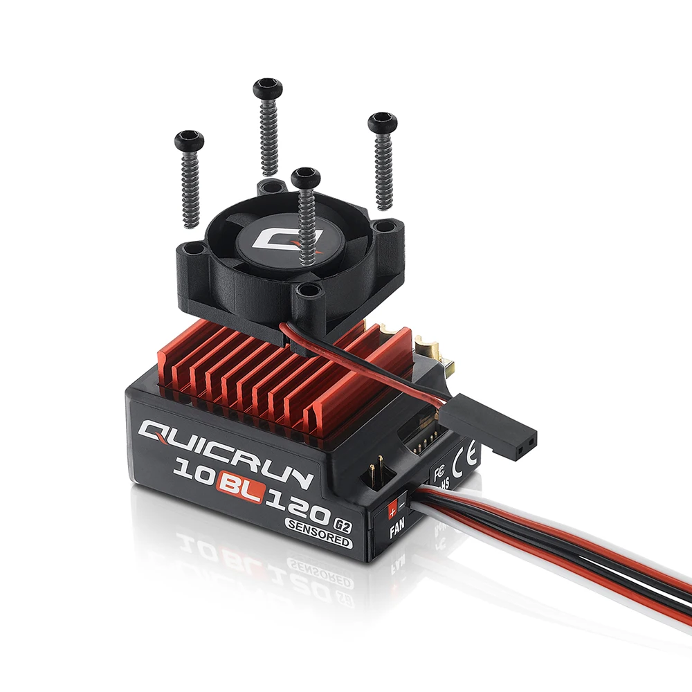 Combo Hobbywing QUICRUN 10BL120 120A ESC con Motor Rocket 540 V3 4.5T Sensorizado Sin Escobillas para Competición 1/10 1/12 F1 RC