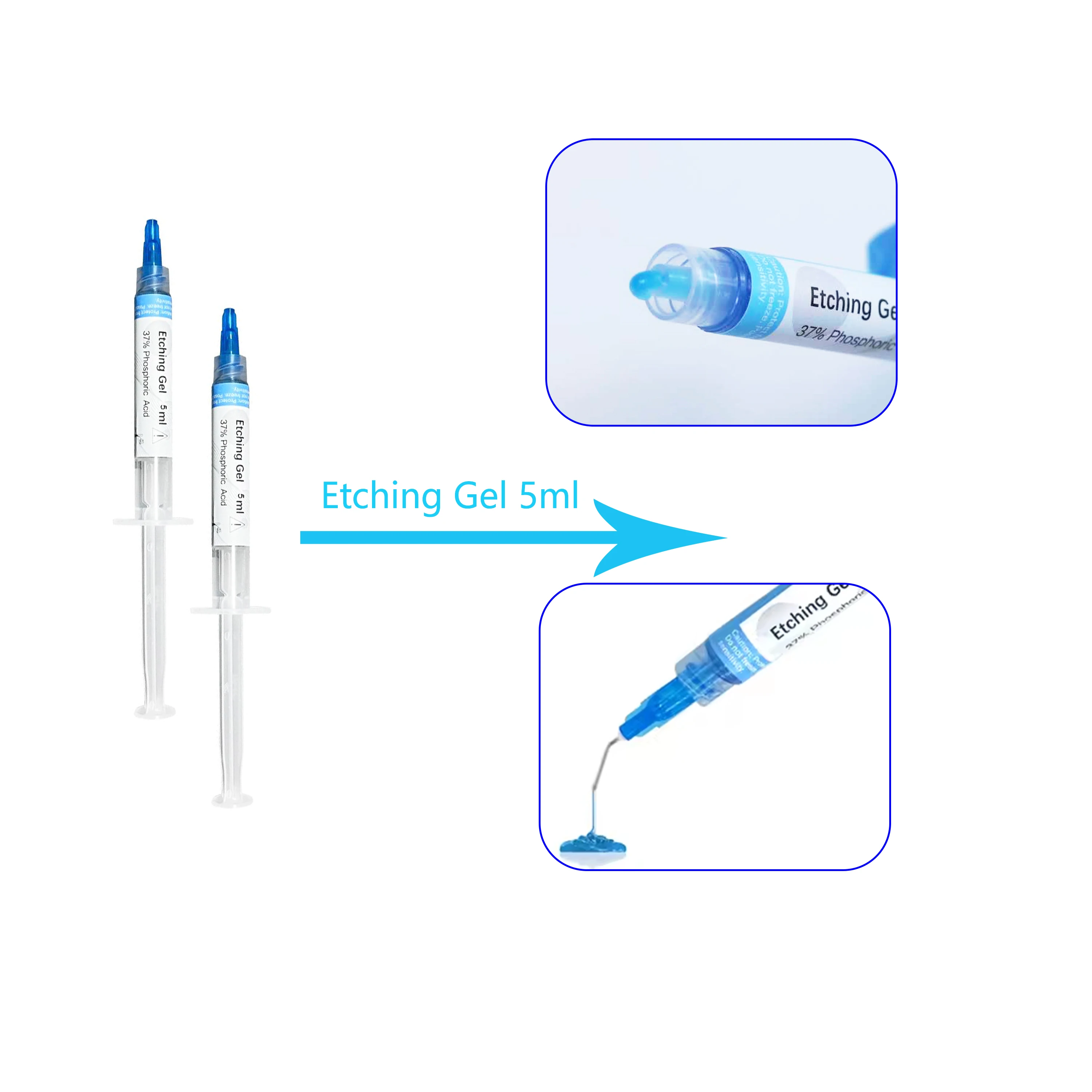 Kit de pegamento de curado ligero adhesivo de ortodoncia Dental, pegamento azul, pasta de pegamento verde, imprimación de grabado, unión Invisible para soportes