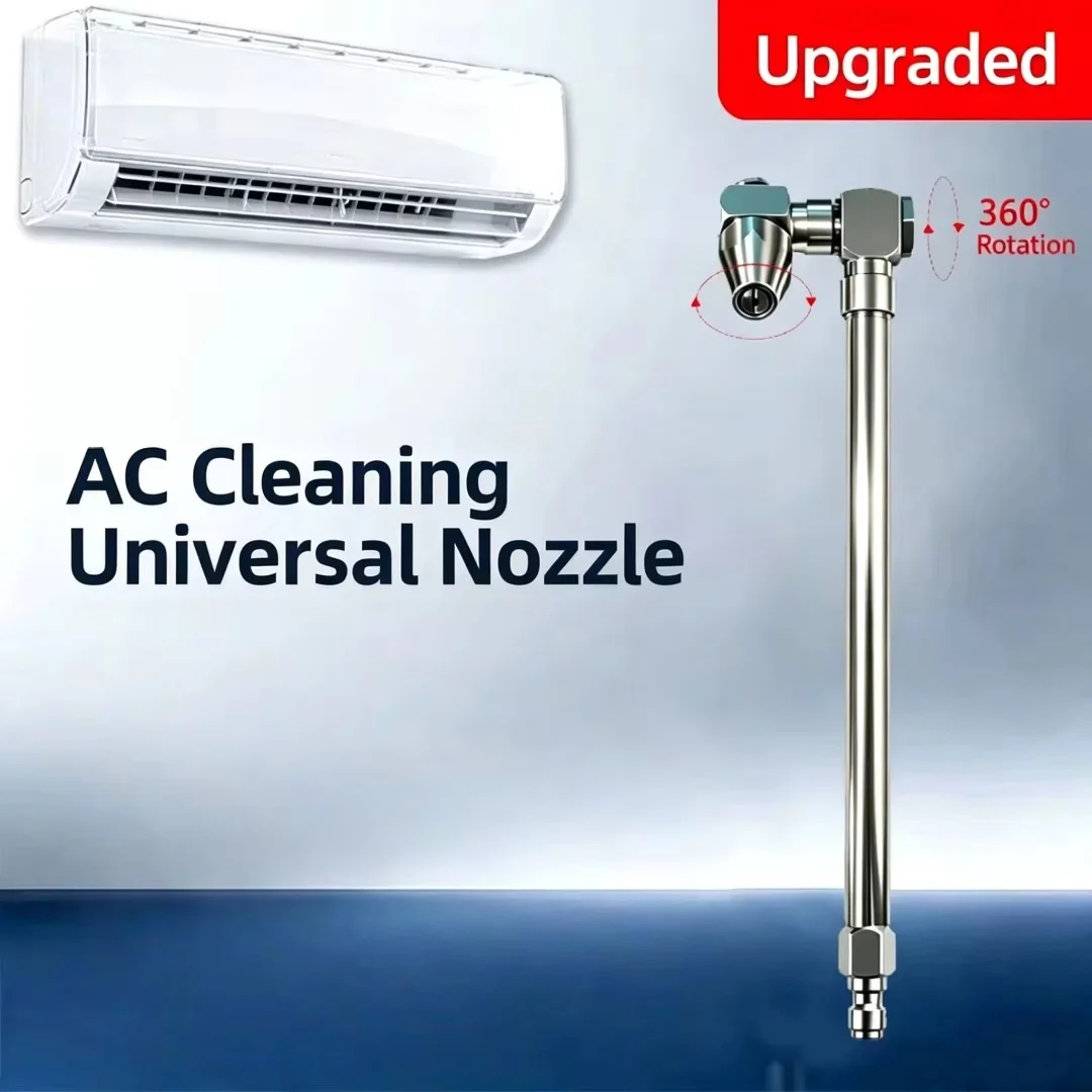 360 °   Varilla de limpieza de aire acondicionado de doble giro, varilla pulverizadora universal de conexión rápida de 1/4 pulgadas, boquilla de agua para limpieza de serpentines HVAC y detallado de automóviles