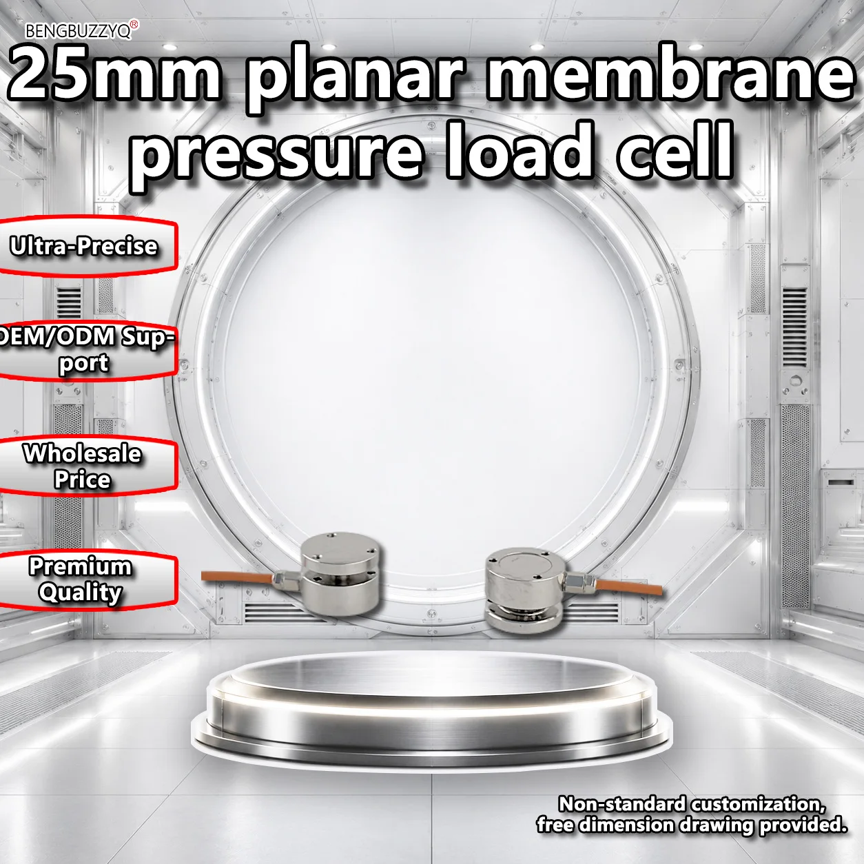 Célula de Carga Plana de 25mm, Sensor de Presión de Microcompresión de Acero Aleado, 20kg, 50kg, 100kg, 200kg, 500kg, 1t, 2t