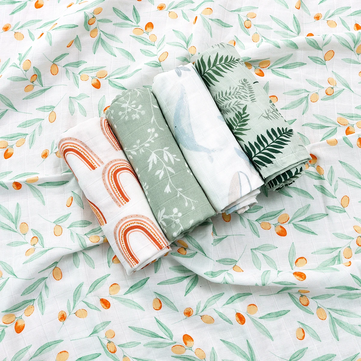 5 unids/set 60*60cm mantas de muselina de algodón de bambú súper suaves para niño/niña paño para eructar de alimentación multiusos toalla conjunto de tela para eructar para bebé