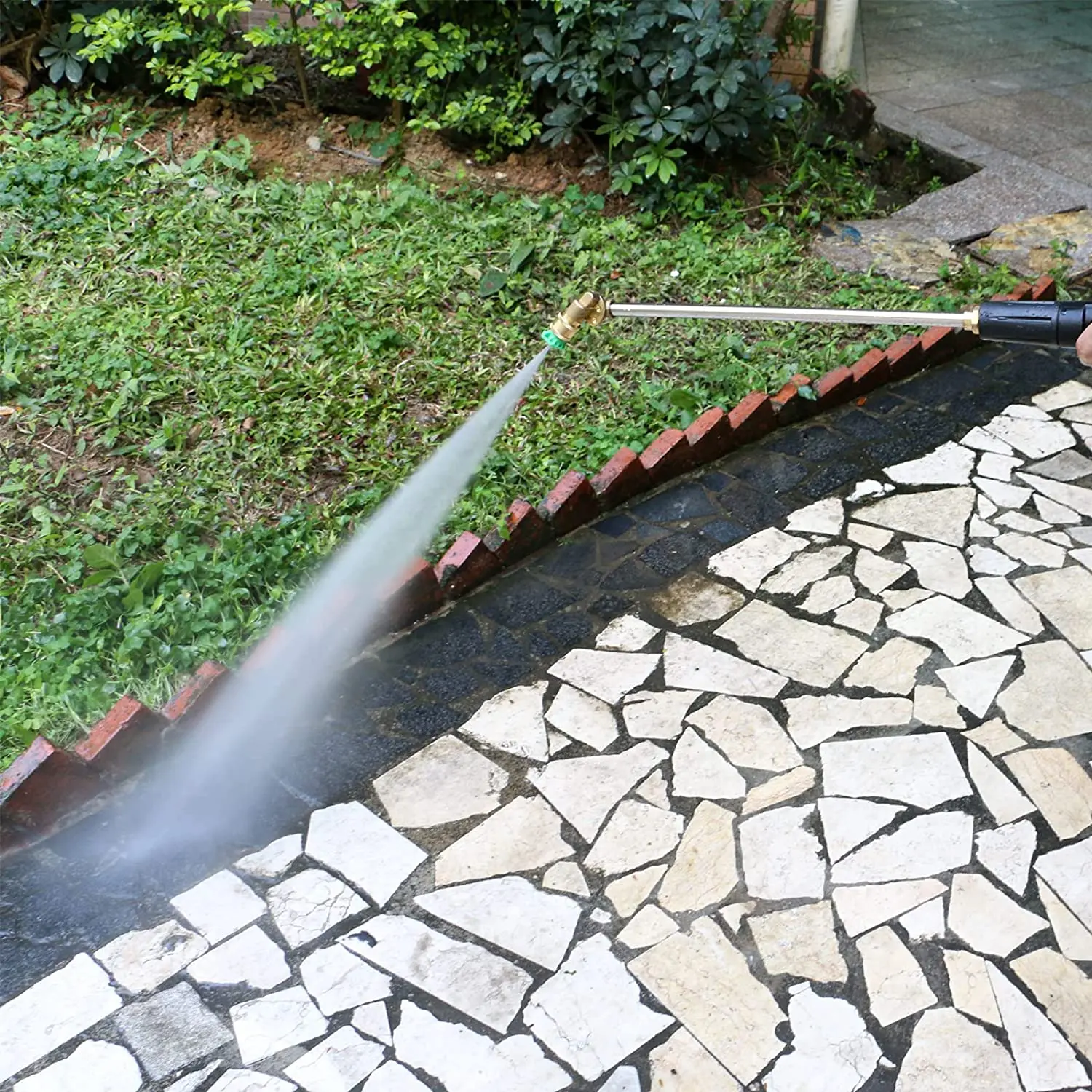 Lanza de varita de extensión de pistola de lavado de coches para Karcher K2 K3 K4 K5 K7 con adaptador de acoplador pivotante y ángulo de 5 boquillas ajustable