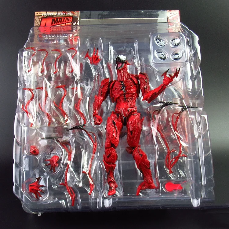 Figura de acción de Spider-Man Carnage Venom de YAMAGUCHI, de la colección Marvel Legends, con articulaciones móviles, rostro intercambiable, estatua, modelo, juguete, regalo.