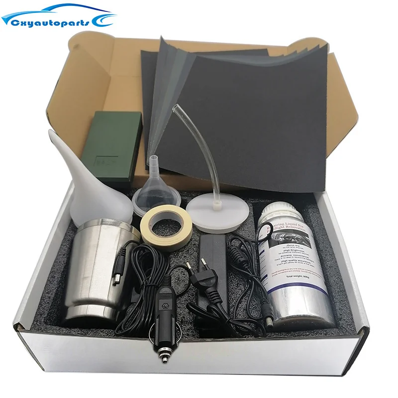 Kit de pulido químico para faros de coche, líquido de reparación de polímero, eliminador de arañazos, Kit de restauración de faros de coche, 800ML