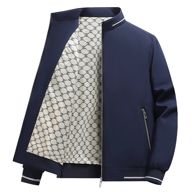 Chaqueta 8XL de talla grande para hombre, abrigos holgados informales de otoño, chaquetas formales de negocios, cortavientos de talla grande para primavera, prendas de vestir sólidas 6XL 7XL
