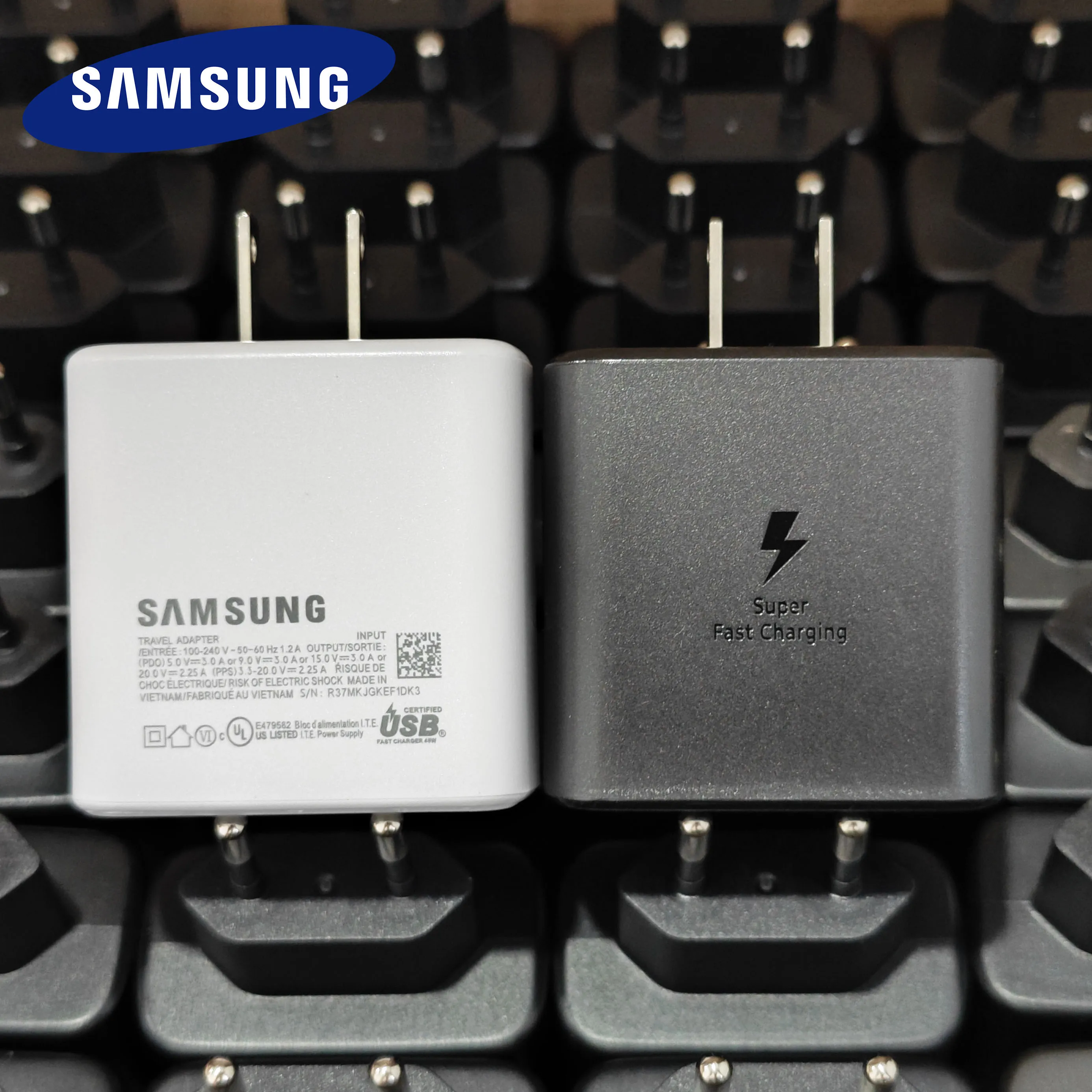 Cargador SAMSUNG PD 45W de Carga Súper Rápida, Cargador de Pared Original de 25W, Cable Tipo C de 5A, Galaxy S26 S25 S24 S23 Ultra A54 A53 Note20