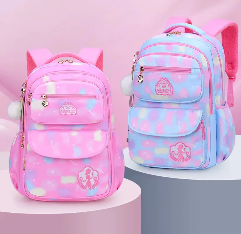 Mochila escolar para niños y niñas, color rosa, para chico, adolescente, primaria, Kawaii, bonita, resistente al agua