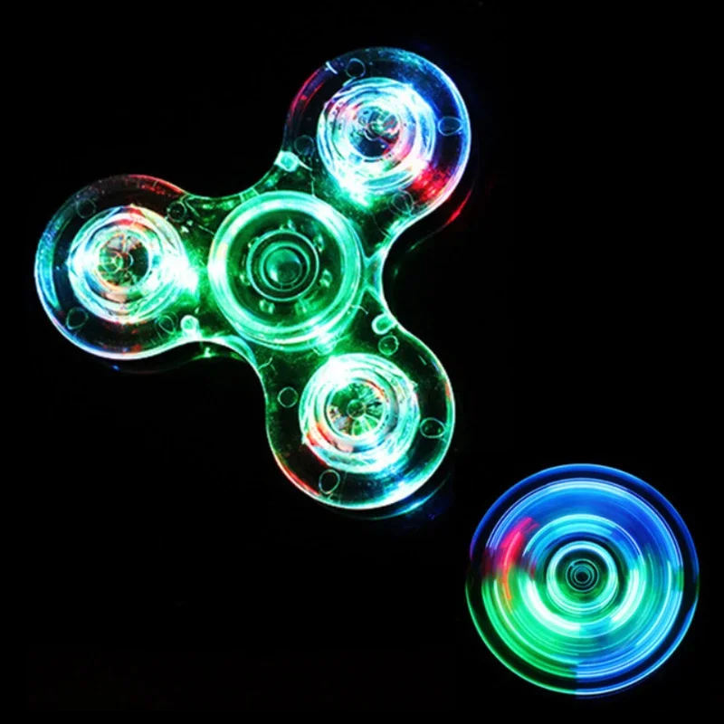 Spinner Luminoso LED, Juguetes Antiestrés que Brillan en la Oscuridad, EDC, para Aliviar el Estrés