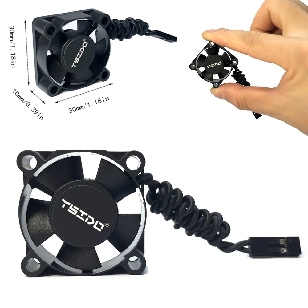 2 uds YSIDO 3010 3510 4010 4510 5010 RC Motor de coche ESC ventilador de refrigeración para coche RC 1/8 1/10 1/12 escala RC coche 540 550 Motor sin escobillas