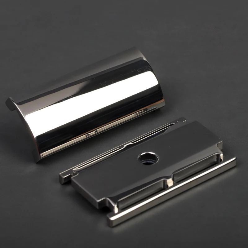 YAQI Sentinel SSP (acero inoxidable 316) Cabezal de afeitadora de seguridad pulido para hombres con espaciado de cuchillas de 1,35 mm