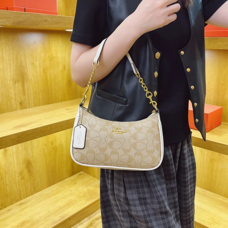 Bolso de hombro de alta gama para mujer, bolso cruzado clásico vintage para mujer, elegante bolso bandolera de cuero de diseñador para mujer