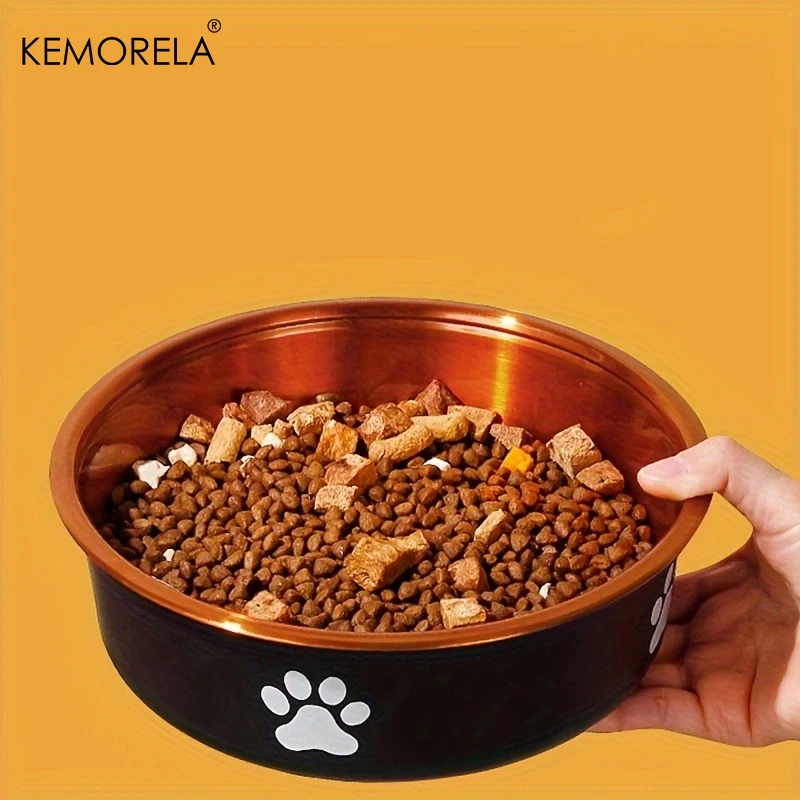 Cuencos antideslizantes para perros, cuencos de alimentación para perros pequeños, medianos y grandes y fuentes de agua, comederos para mascotas de acero inoxidable, accesorios para perros