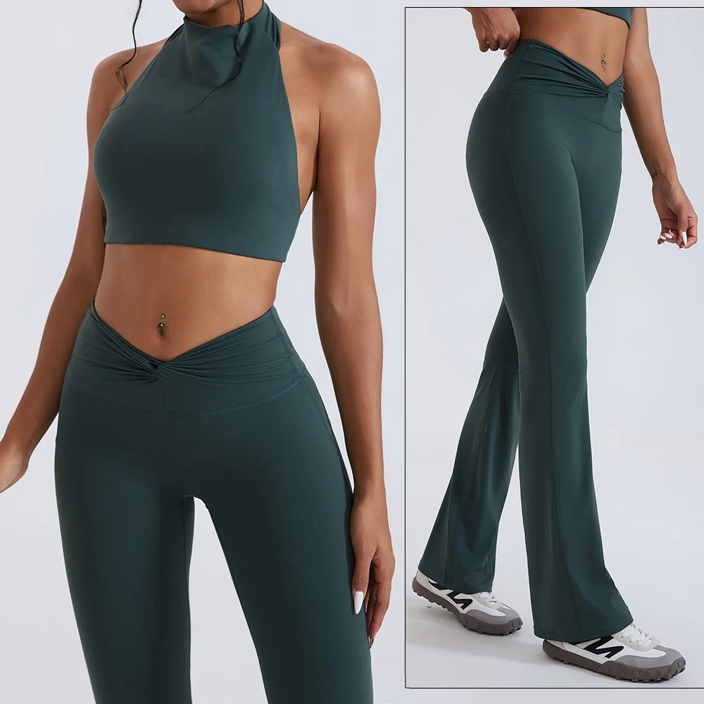 Cloud Hide-traje de Yoga amarillo para mujer, conjunto de gimnasio para Fitness, chándal deportivo, sujetador, Top, pantalones XL, trajes de entrenamiento y Pilates, ropa para correr