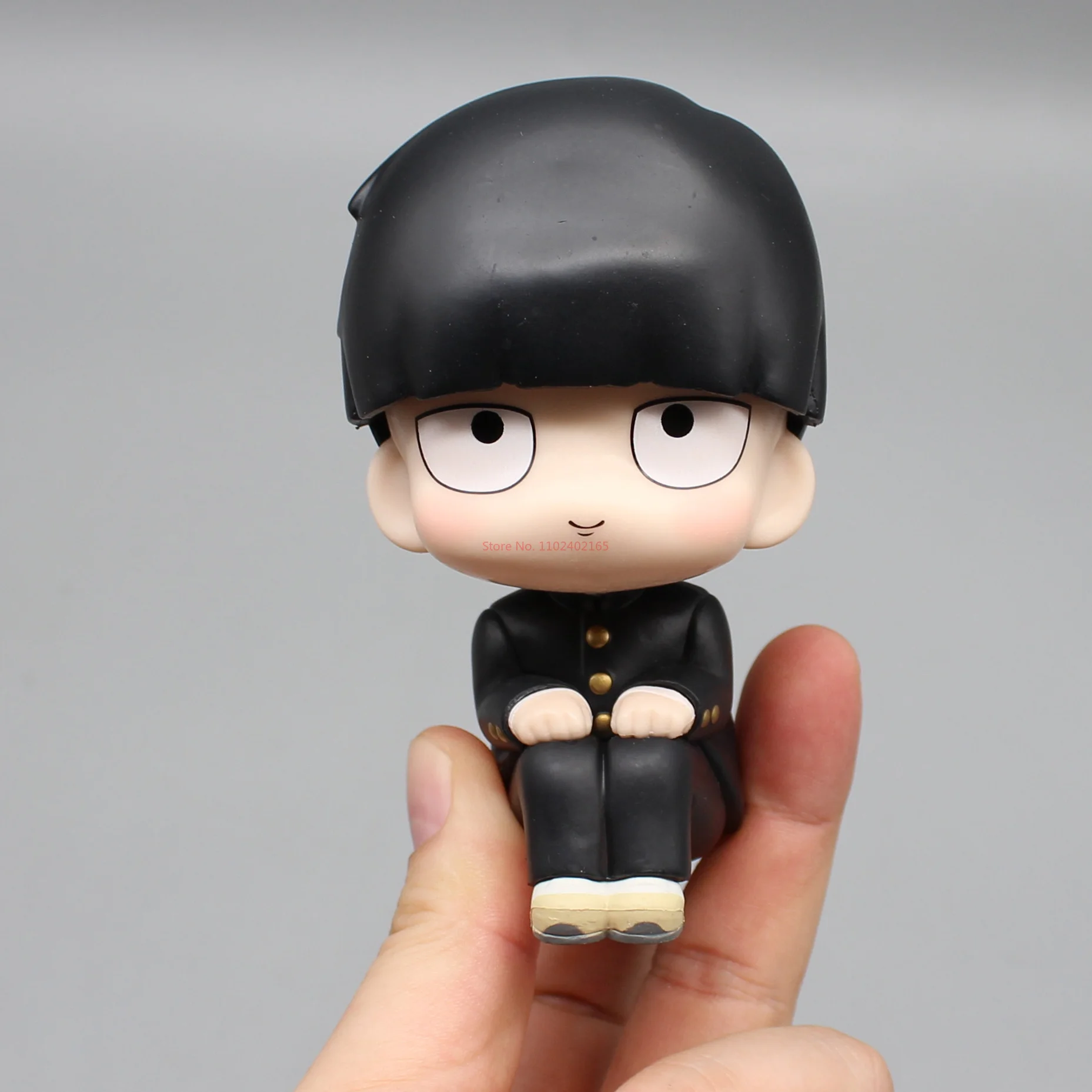 Mob Psycho 100 figuras de Anime Gk Reigen Arataka Q Edition Kawaii Sitting Palm Series modelo muñeca adornos de escritorio juguete coleccionable