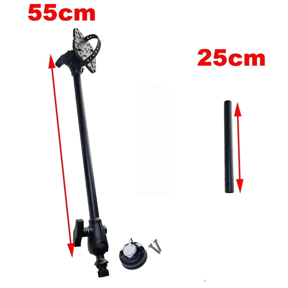 Sistema de montaje de brazo de soporte de transductor GPS de montaje de buscador de pesca de aluminio