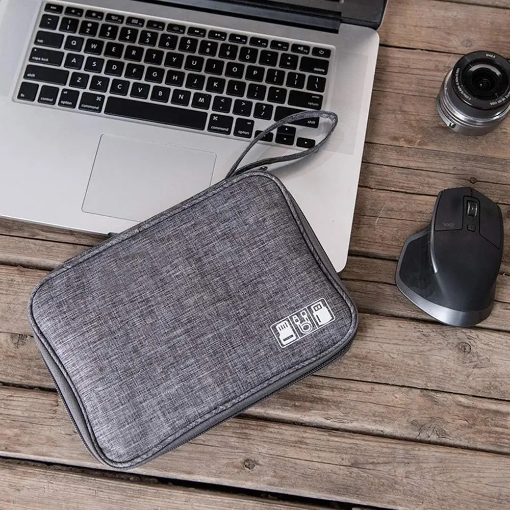 Bolsa organizadora de electrónica, bolsa de transporte impermeable, bolsa de viaje Universal, organizador de cables, bolsa de almacenamiento de electrónica, accesorios