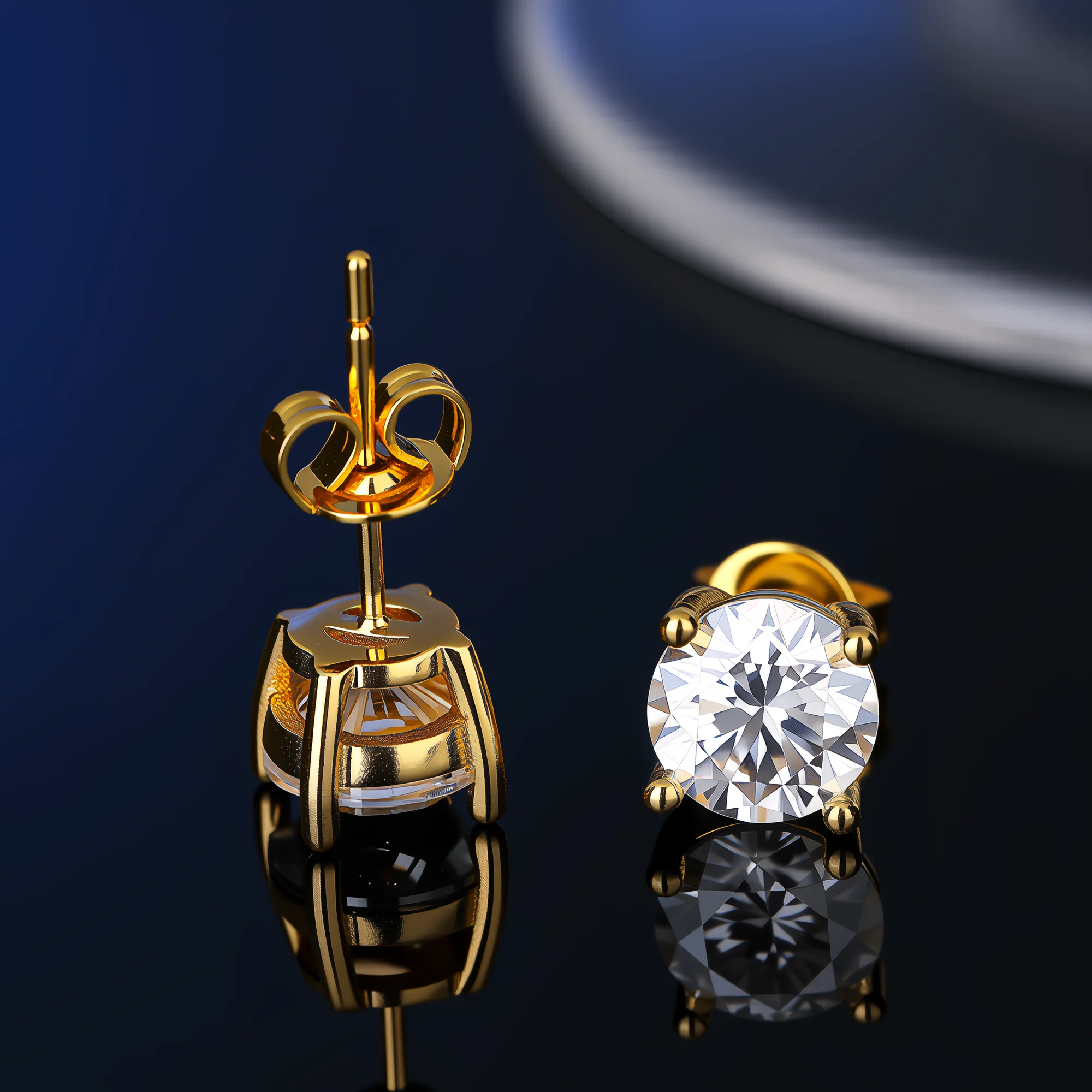 Pendientes de moissanita 100% Plata de Ley auténtica S925 con 2 certificados D VVS1, pluma de prueba de diamante para mujeres y hombres, joyería