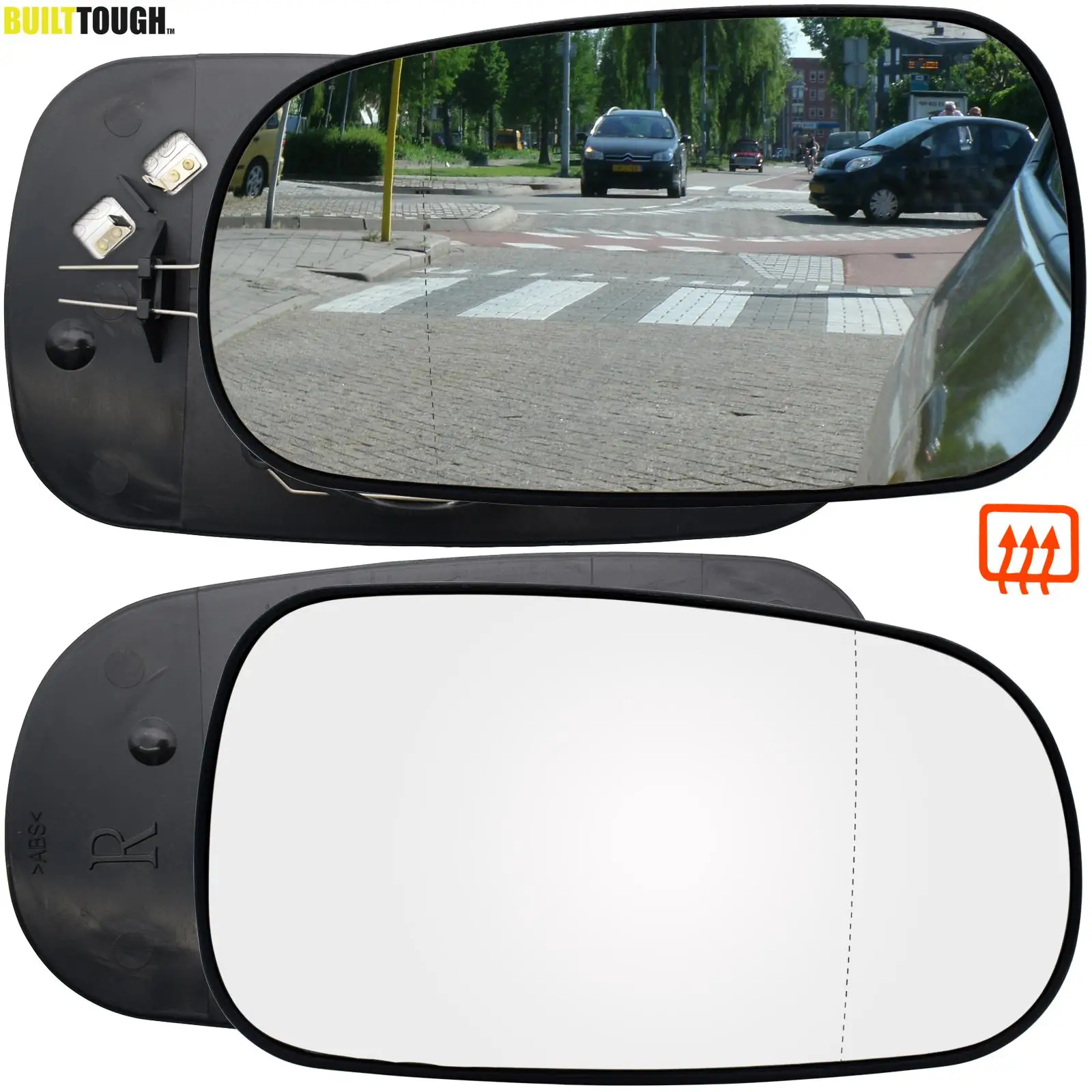 Para Saab 93 95 9-3 9-5 2003 - 2012 izquierda derecha conductor lado del pasajero espejo retrovisor de vidrio calefactable gran angular placa retrovisora