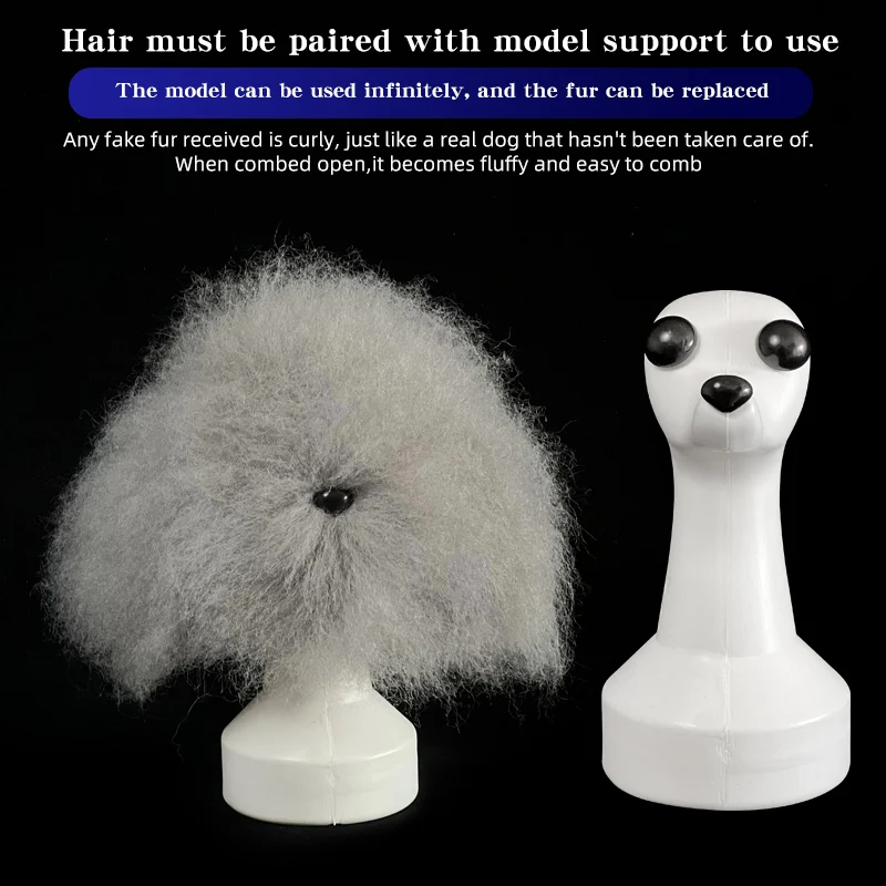 Cabeza de Perro de Peluche Simulada para Práctica de Estilistas, Peluquería Canina, Peluca para Perros, Estudio de Peluquería Canina