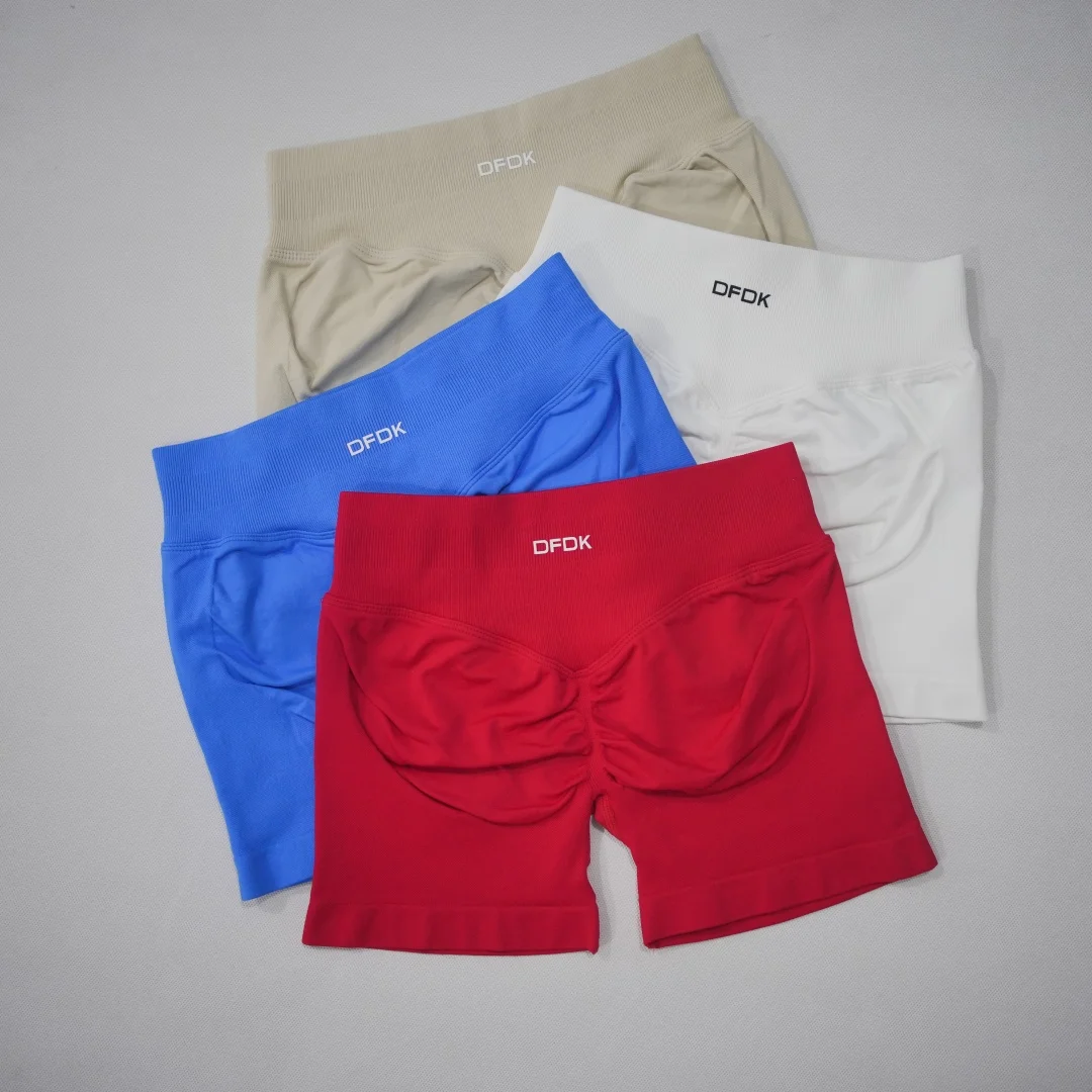 DFDK 2026 Nuevos Shorts de Yoga para Mujer con Efecto Push-Up, Cintura Alta, Levanta Glúteos, a Prueba de Sentadillas, para Gimnasio, Entrenamiento, Running y Fitness