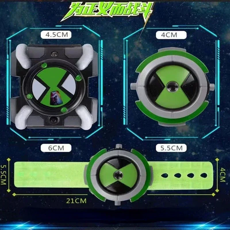 Reloj de Proyección Anime BEN10, Dispositivo de Transformación con Sonido y Luz, Figura de Acción Omnitrix, Modelo Ben, Juguete Coleccionable, Adornos, Regalos