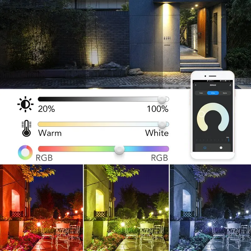 Reflector inteligente con Control por voz para iluminación exterior, reflector RGB con aplicación TUYA, RGBCW, CCT, 3000-6500K, 30W, 50W, 100W, 220V AC, para fiestas en el jardín