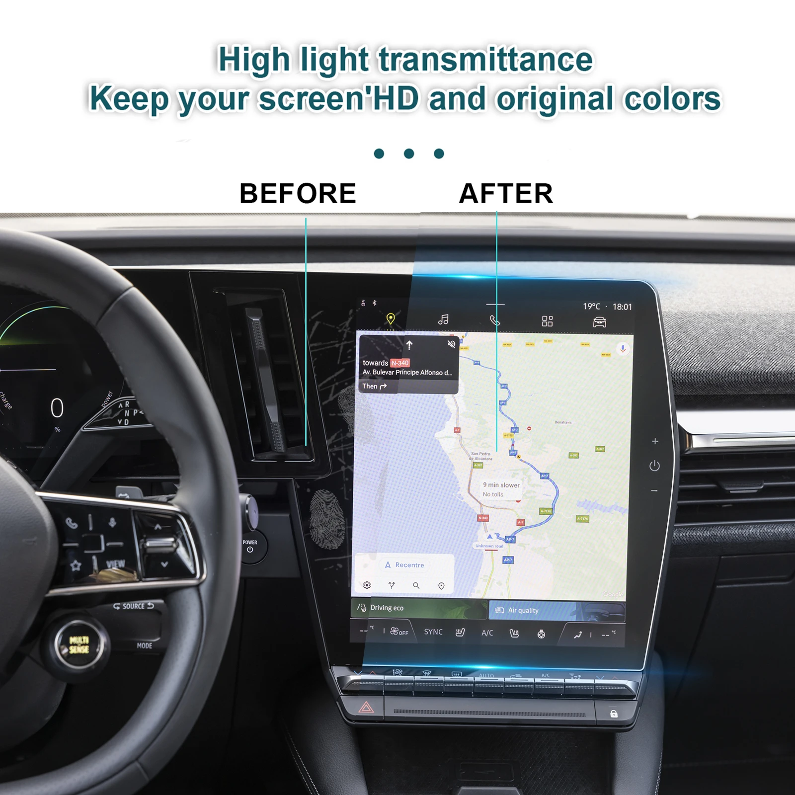 Protector de Pantalla Nano LFOTPP para Renault Megane E-Tech/Austral, Pantalla de Navegación para Automóvil, Accesorios para Renault Megane