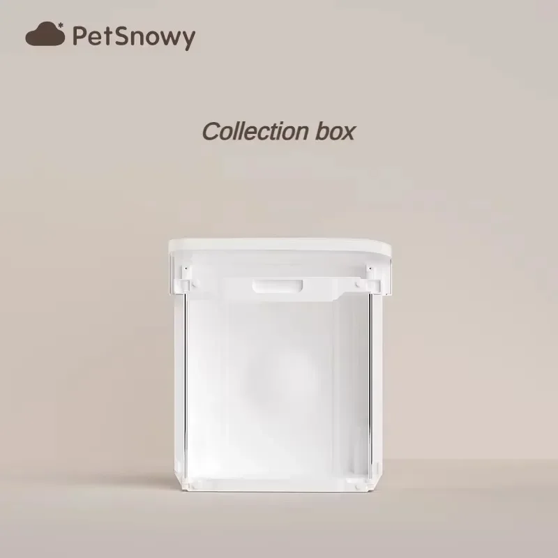 PetSnowy-caja de inodoro para gatos, tapete, malla de filtro, tira de goma, cargador, arena para gatos, juego completo de accesorios, compartimento para bolas de inodoros