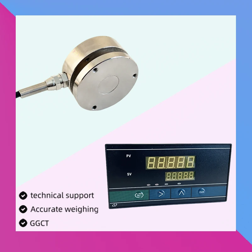 Célula de carga con Sensor de peso de diafragma plano de 58mm con instrumento de visualización de indicador para educación ciencia tecnología báscula de fuerza