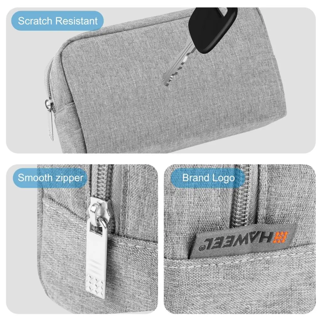 Mini bolsa de almacenamiento Digital portátil, estuche organizador con cremallera para auriculares, cargador de viaje para el hogar, Banco de energía, Cable de datos, bolsa USB