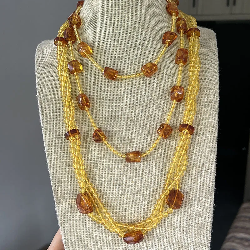 Yoowei-collar de ámbar 100% Natural para regalo, cuentas médicas originales bálticas europeas, hermoso proveedor de joyería curativa única