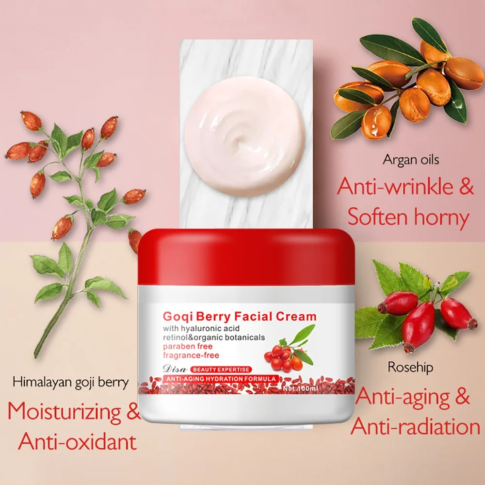 Cremas faciales WolfBerryes, 100ml, esencia de Goji, hidratante, baya de Goqi, cuidado de la piel, matrimonia china, vid, cuidado de espinilleras, cosmético