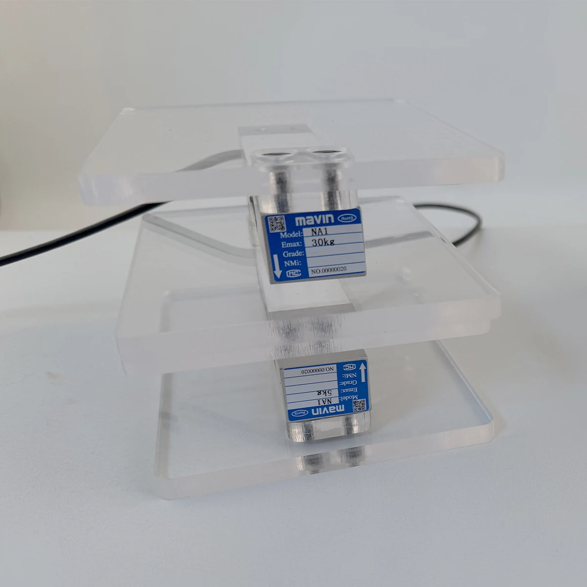 Nuevo y Económico Sensor de Peso Original Mavin 2026 de 130mm con Celda de Carga de Punto Único de 3-100kg y Kit de Soporte de Montaje de Acrílico de 8mm de Grosor