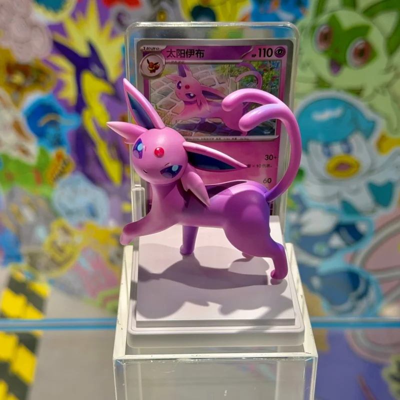 100% Original PKM Juego de Cartas Coleccionables, Colección de Figuras Ilustradas Vol.3, Set de Figuras de Eevee, Juguetes Sorpresa Coleccionables