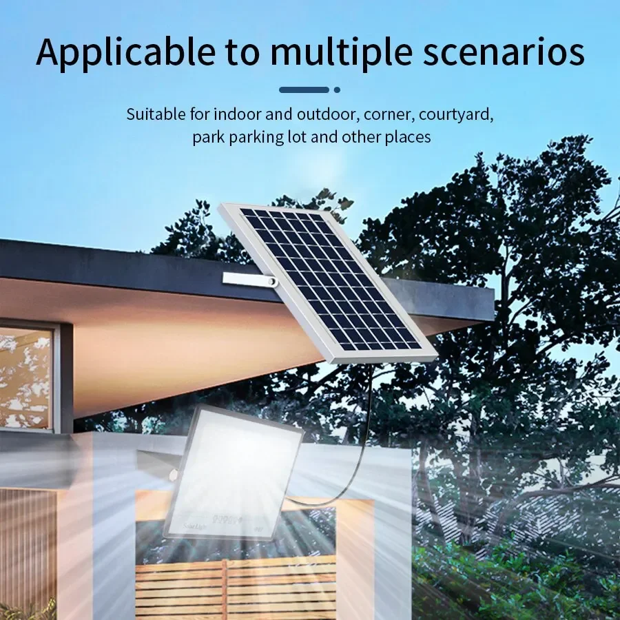 Luces LED solares para jardín, foco reflector IP67 impermeable para exteriores, iluminación de pared de emergencia para edificios de jardín