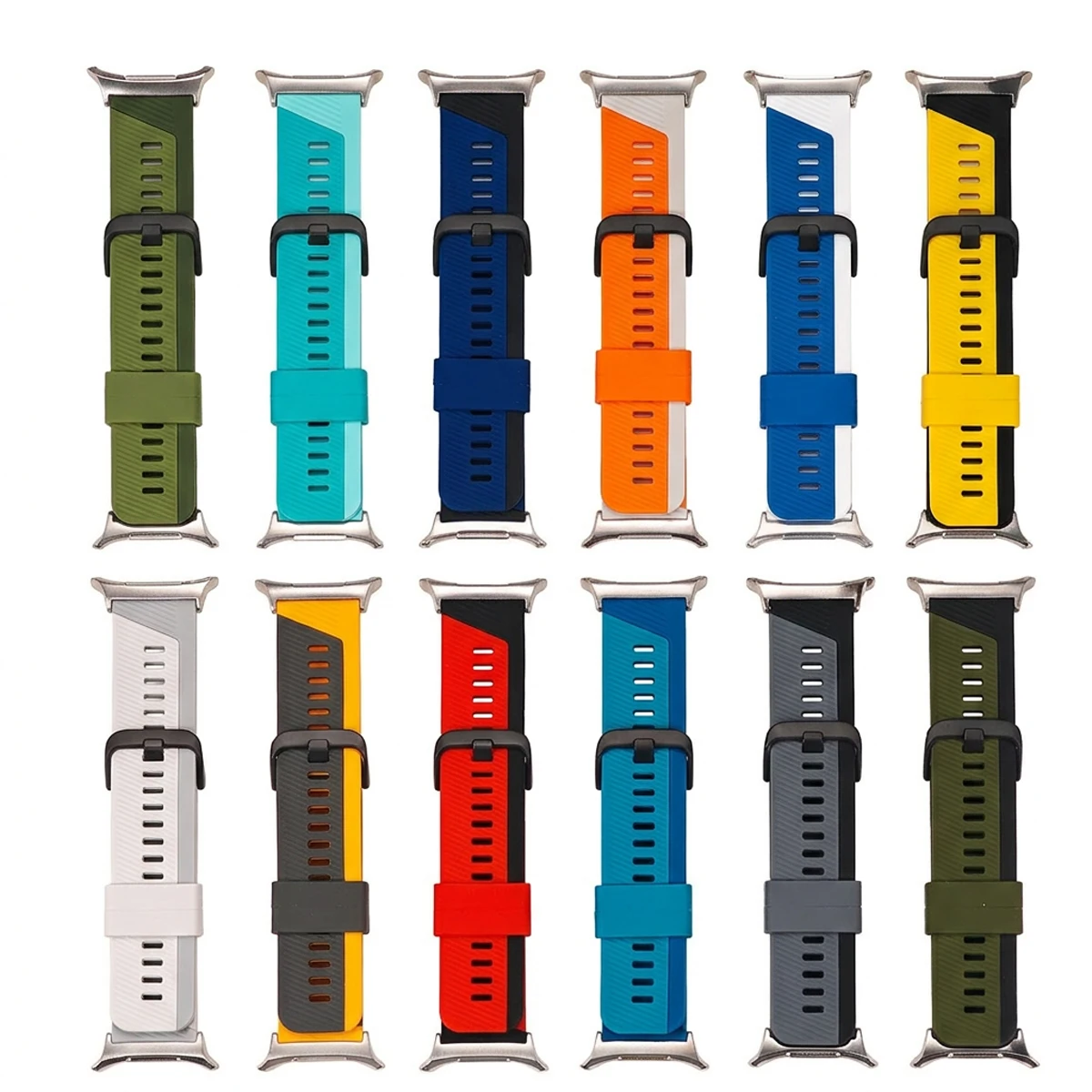 Correa Deportiva de Silicona de Dos Tonos para Samsung Galaxy Watch Ultra 2 de 47 mm, Correa Ajustable para Galaxy Watch Ultra 2025/2024