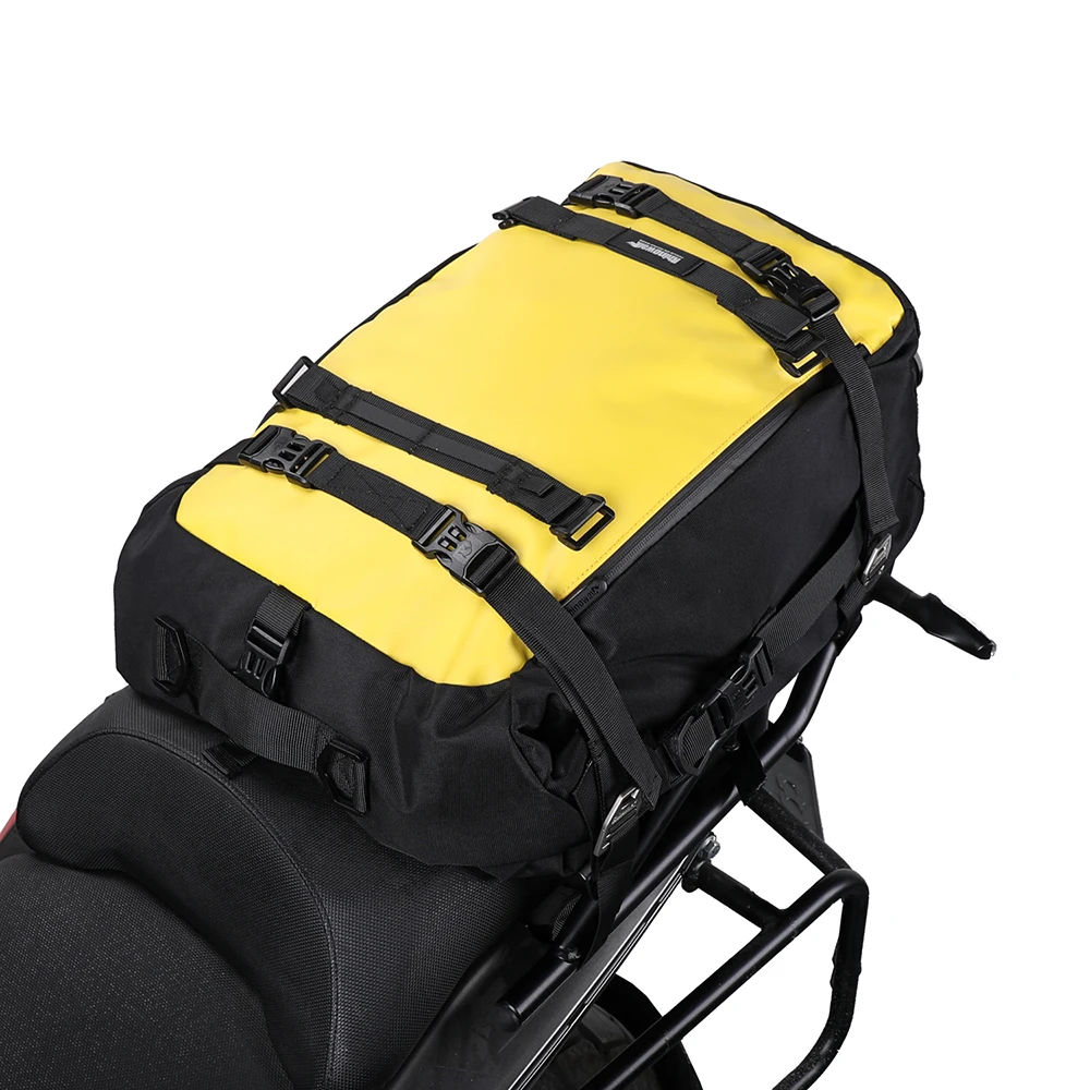 Rhinowalk bolsa impermeable para asiento trasero de motocicleta, mochila de equipaje con bolsa interior a prueba de lluvia, 10l, 20L, 30l