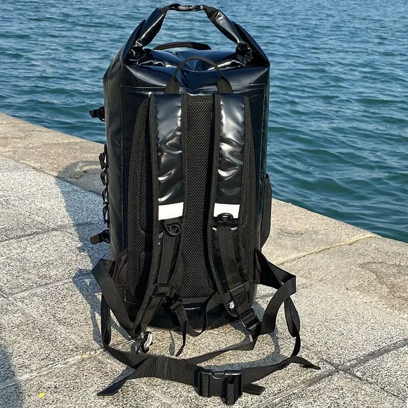 Mochila impermeable para exteriores de 30L, Rafting en río, pesca, espeleología, Tour, senderismo, Pole, mochila para montar