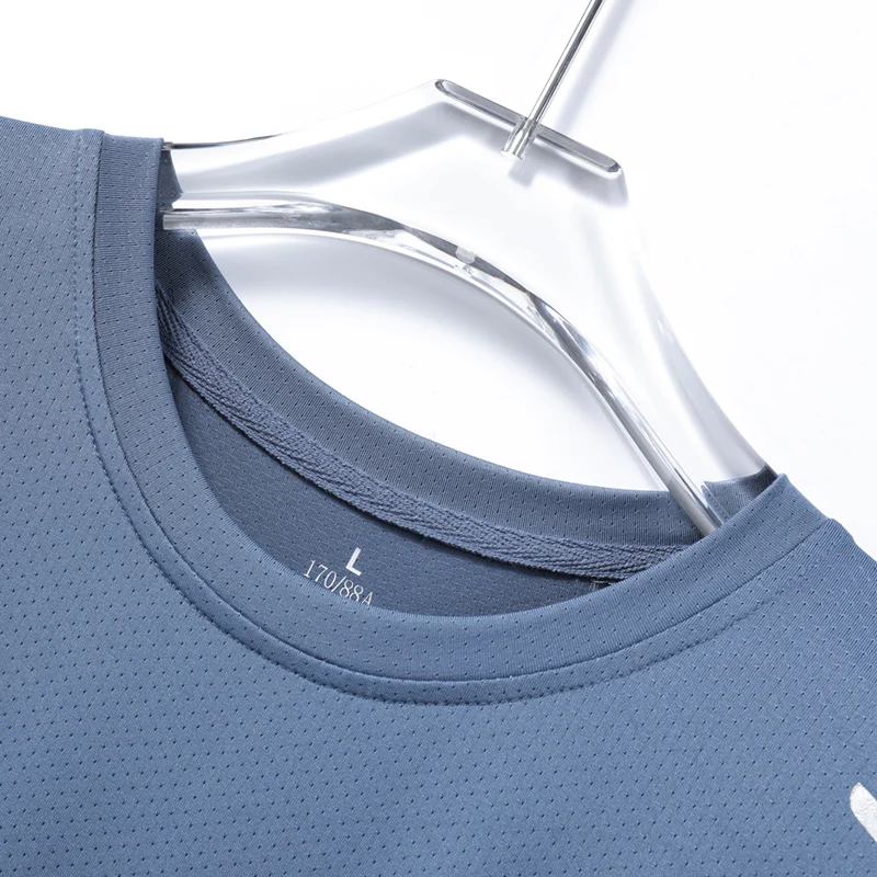 CHRLCK-camisetas de secado rápido para correr para hombre, camisetas transpirables para senderismo y pesca, Camisa corta para deportes al aire libre de elasticidad suave, verano