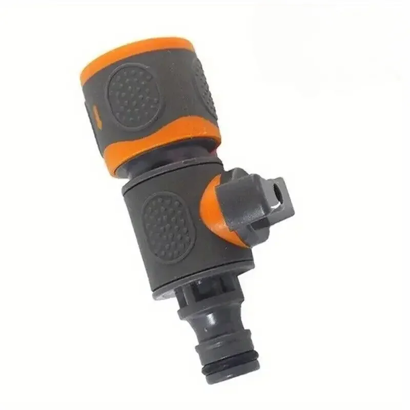 Adaptador de manguera de jardín de conexión rápida con válvula de cierre, apto para mangueras de 1/2", 3/8", 1/4", y 3/4", ideal para césped, jardines, lavado de autos