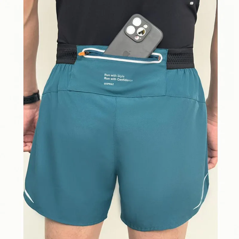Pantalones cortos para correr para hombre, pantalones cortos deportivos para gimnasio, pista de maratón, 2 en 1, entrenamiento de secado rápido, pantalones cortos para gimnasio y Fitness, pantalones cortos de verano pa