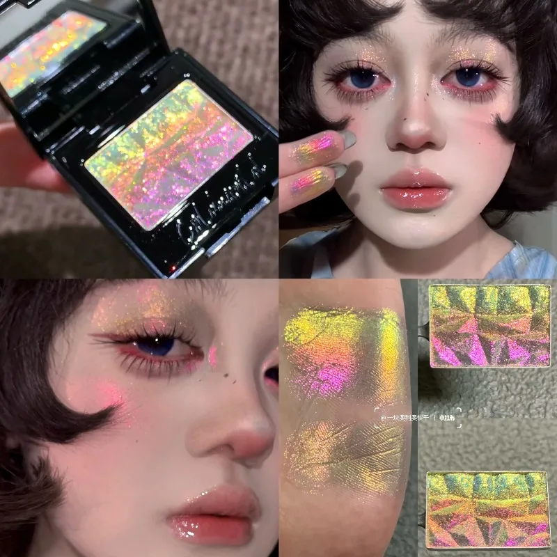 Paleta de sombras de ojos Coldnwild Chameleon con efecto degradado, resistente al agua, de larga duración, fácil de difuminar, maquillaje de ojos con brillo duocromo