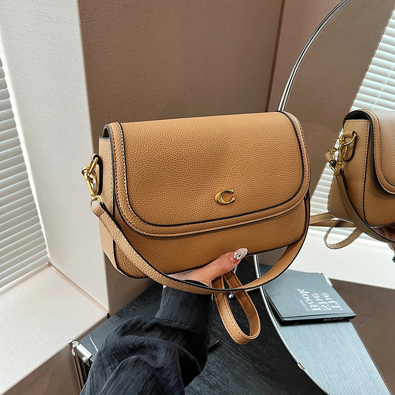 Bolso de Hombro Retro de Lujo para Mujer, Elegante Bolso Cruzado de Cuero, Bolso Tote de Alta Gama, Diseño Clásico Vintage