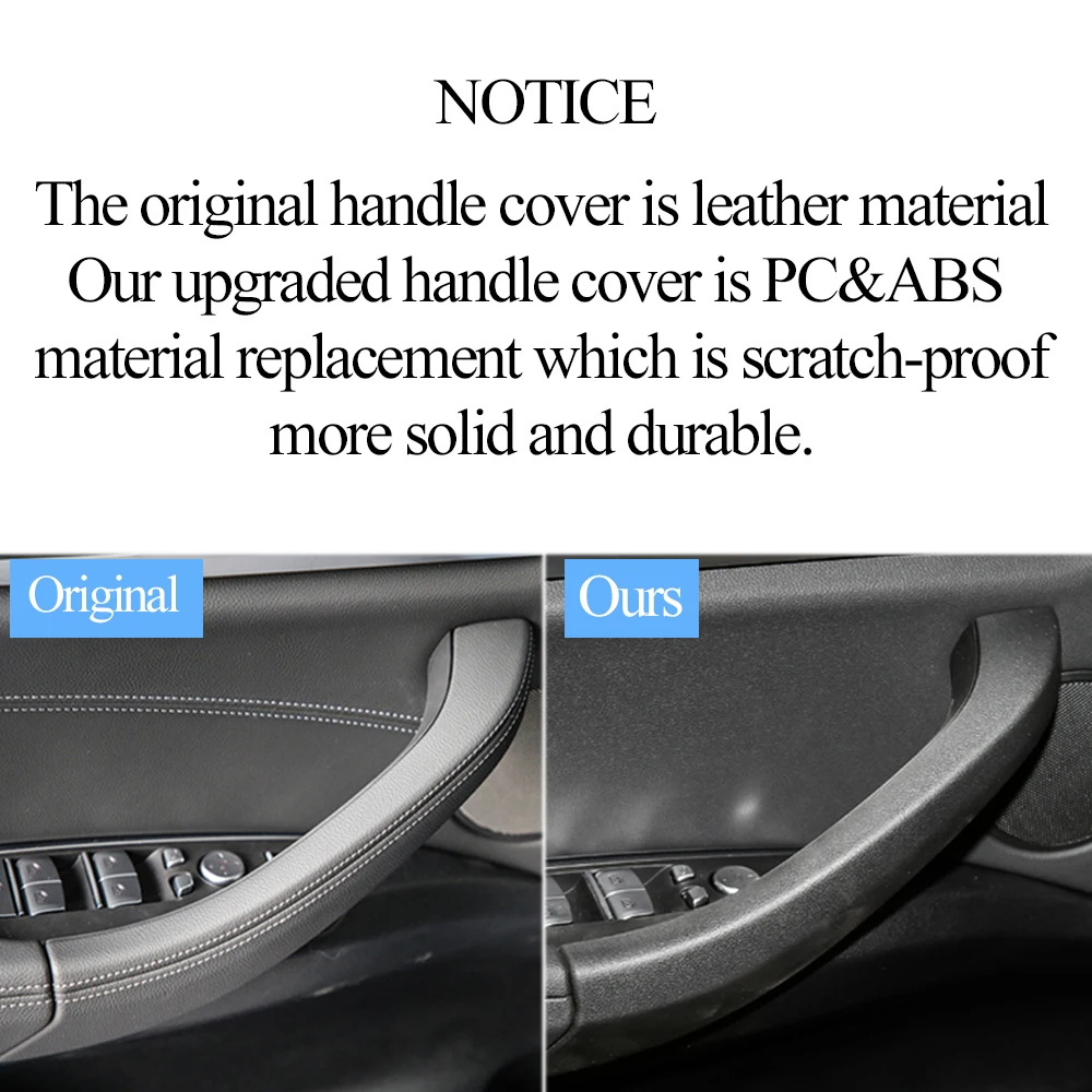 Embellecedor de cubierta exterior de manija de tracción Interior de coche, puerta izquierda y derecha mejorada para BMW X3 X4 G01 G02 G08 F97 F98 2018 2019 2020 2021